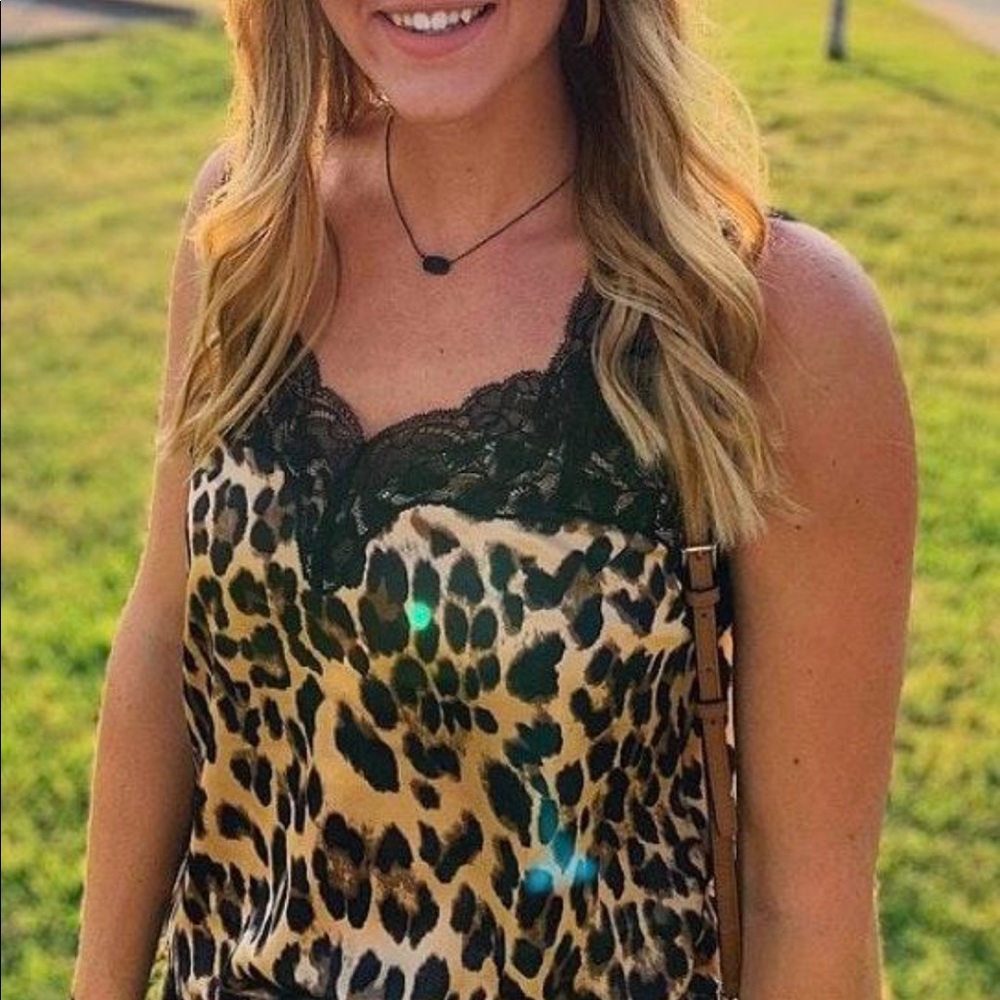 Cheetah print tank top